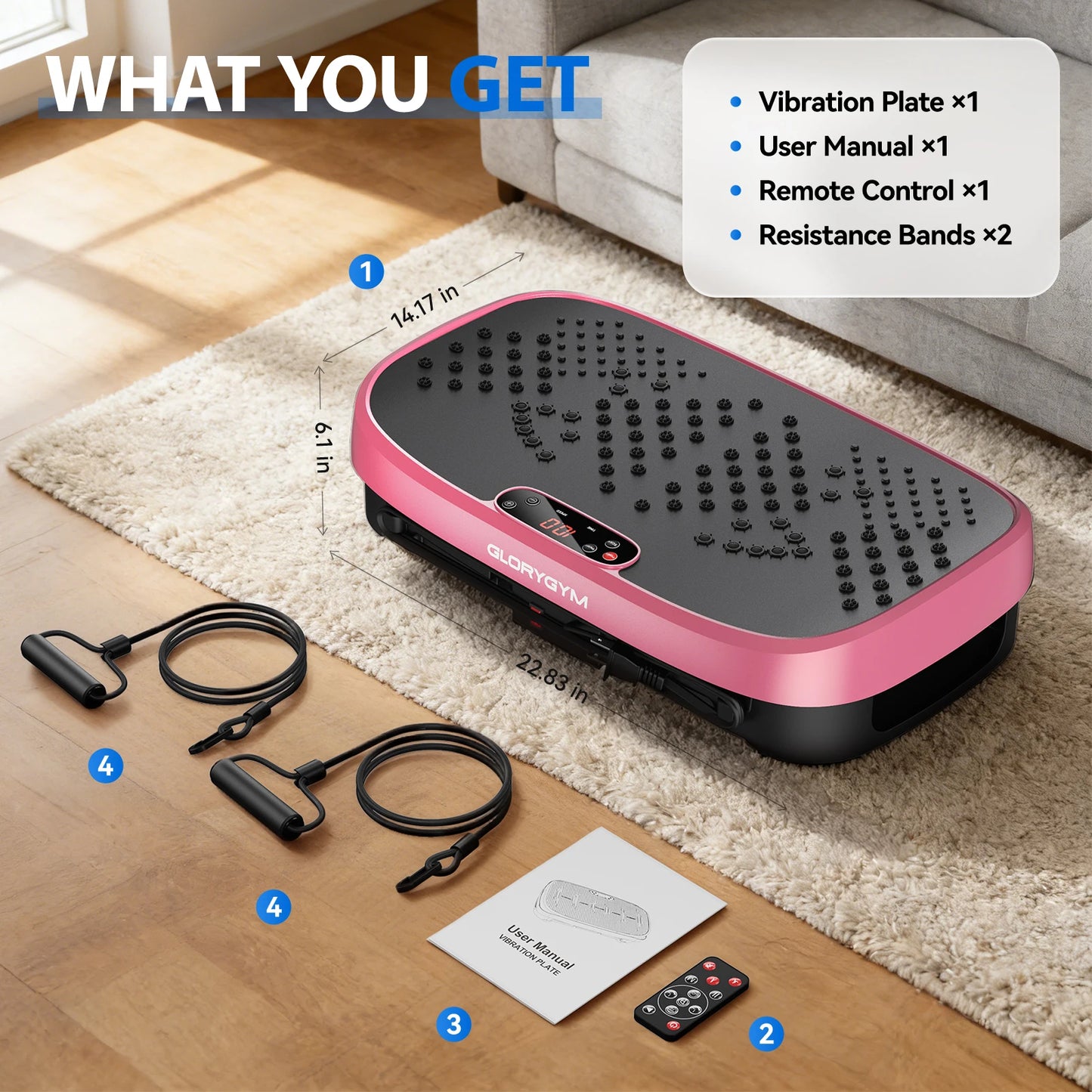 Magnetic Vibration Plate Exercise Machine 330 Lb Capacity