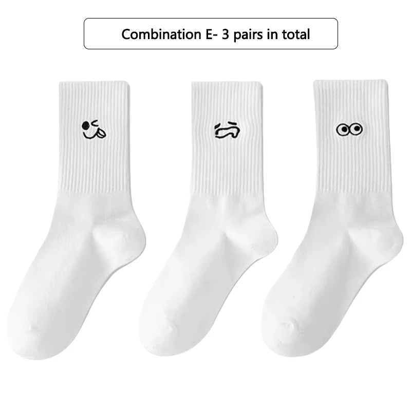 Women's Cartoon Cotton Socks Casual Mid Tube Breathable Design