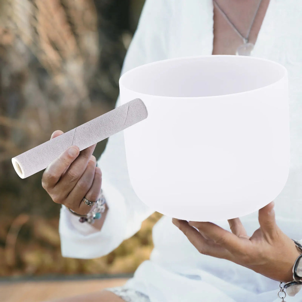 Heart Shaped Quartz Crystal Singing Bowl for Meditation and Relaxation