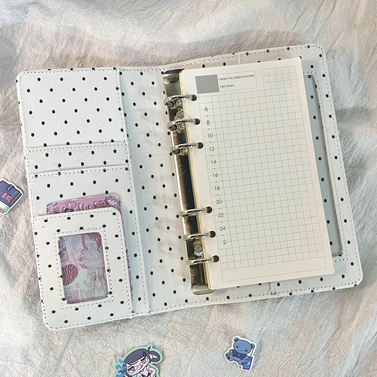 Refillable Loose Leaf Journal Planner With Durable PU Cover