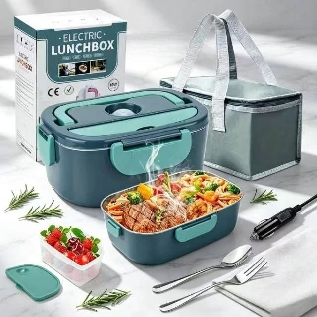 Portable Electric Heating Lunch Box Food Warmer With Carry Bag