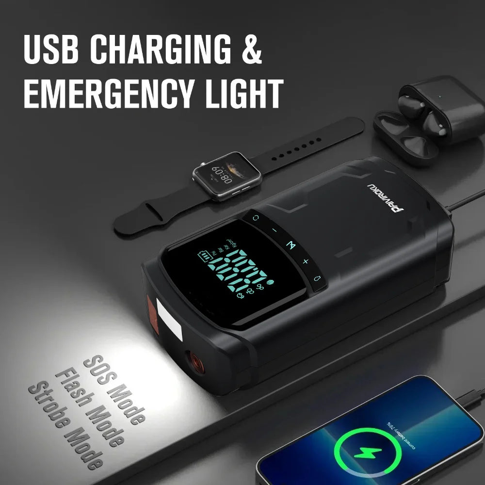 PAIVIOROKU 5000A Car Jump Starter Air Compressor Portable Power Bank