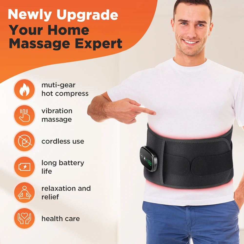 Hailicare Heating Vibration Massager Belt With Red Light