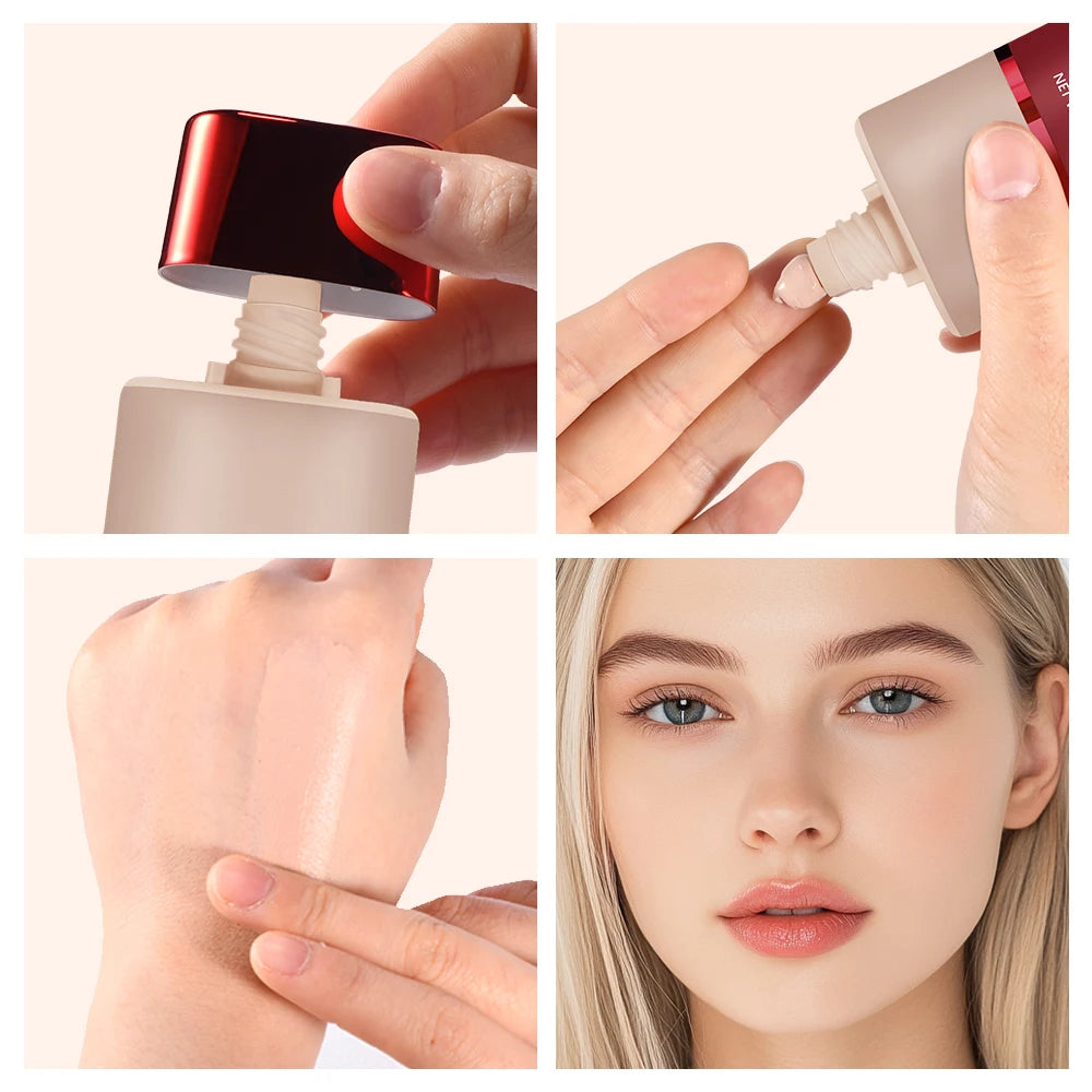 Ibcccndc Natural Matte Liquid Foundation Long Lasting Lightweight Coverage
