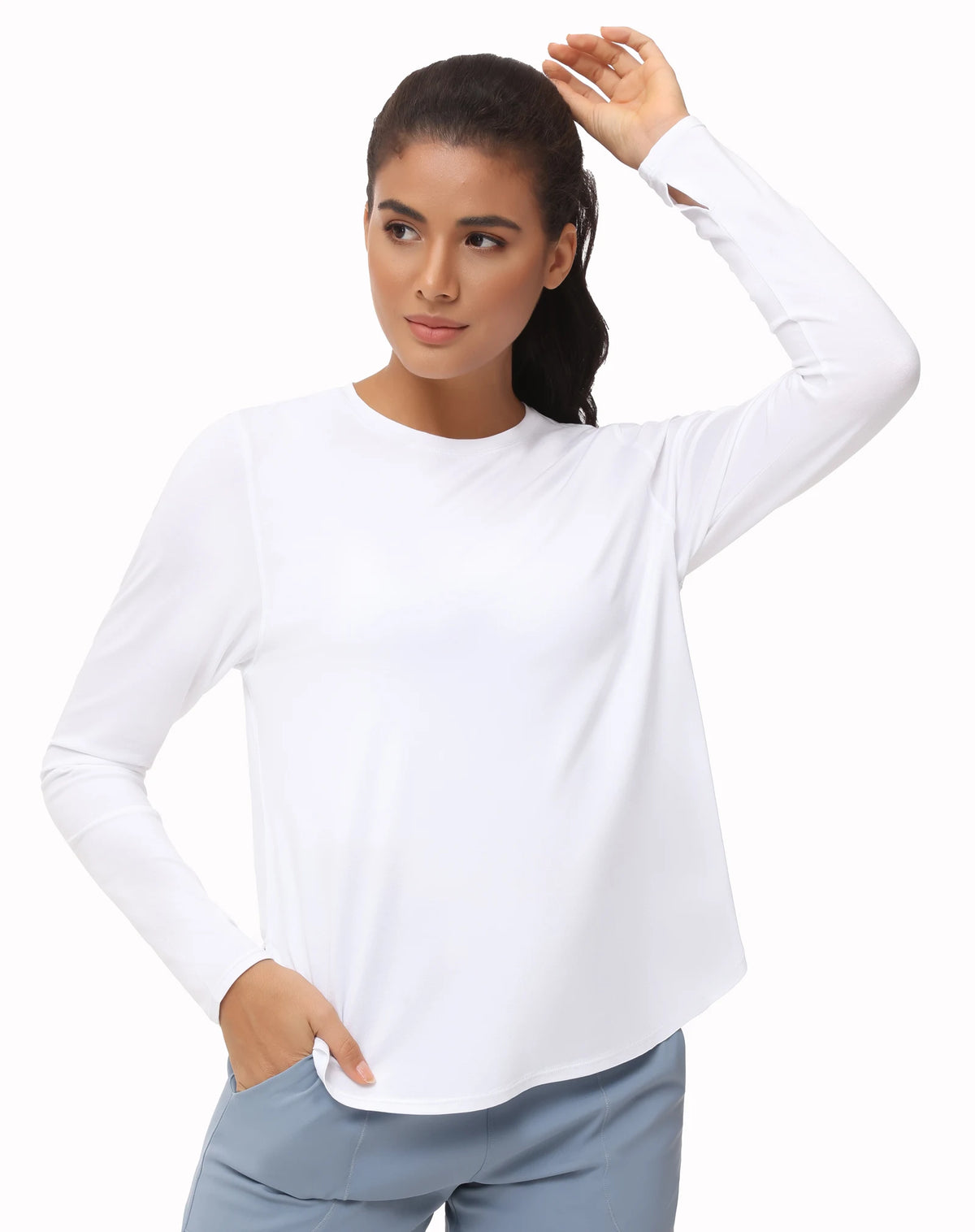 The Gym People Women's Lightweight Long Sleeve Yoga Top