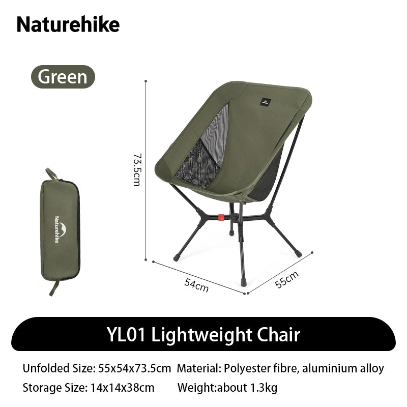 Naturehike Ultralight Aluminum Alloy Folding Camping Chair 200kg