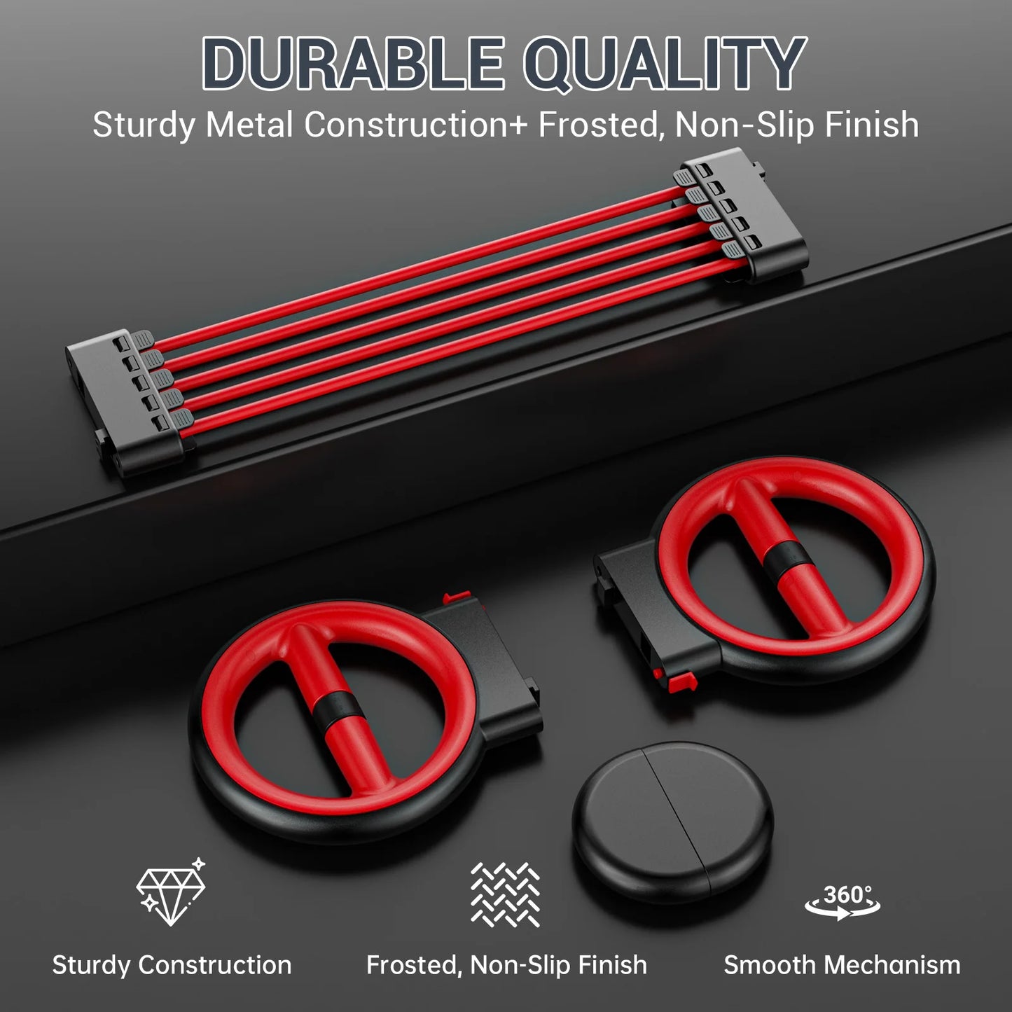 Portable Three In One Upper Body Strength Trainer With Bands
