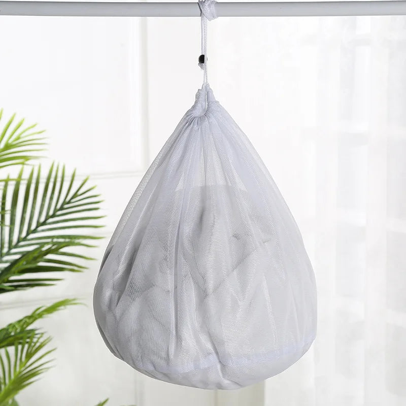 Durable Polyester Mesh Laundry Bag With Drawstring Closure