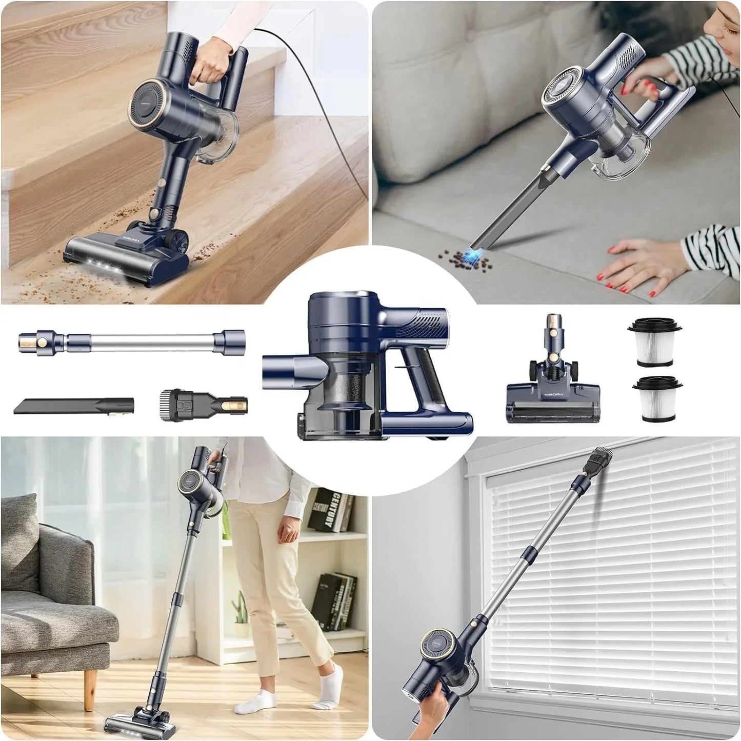 INSE I8 Corded Vacuum Cleaner 6 In 1 Lightweight Stick