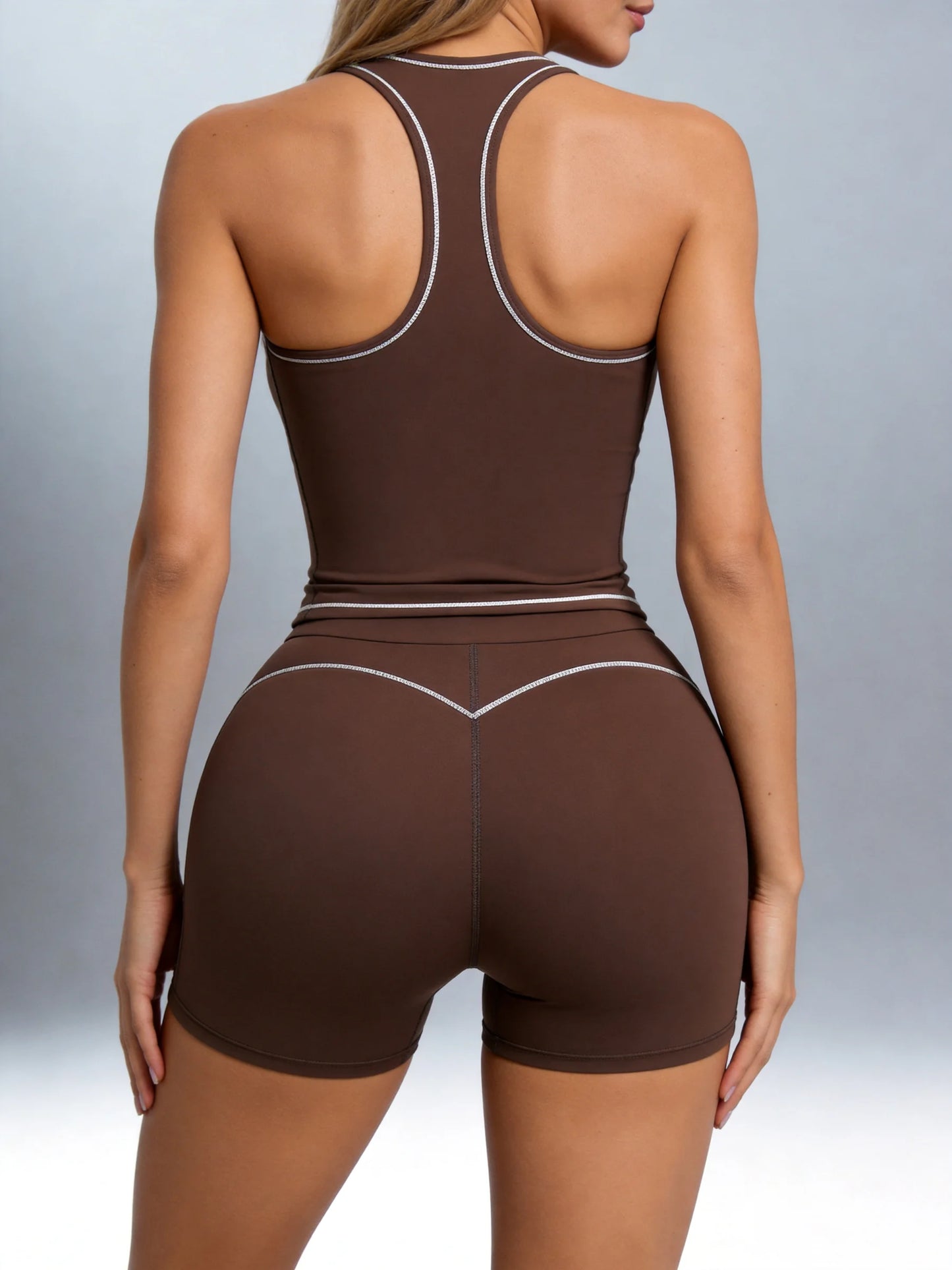 Airila 2 Piece Yoga Set With Racing Vest And Shorts