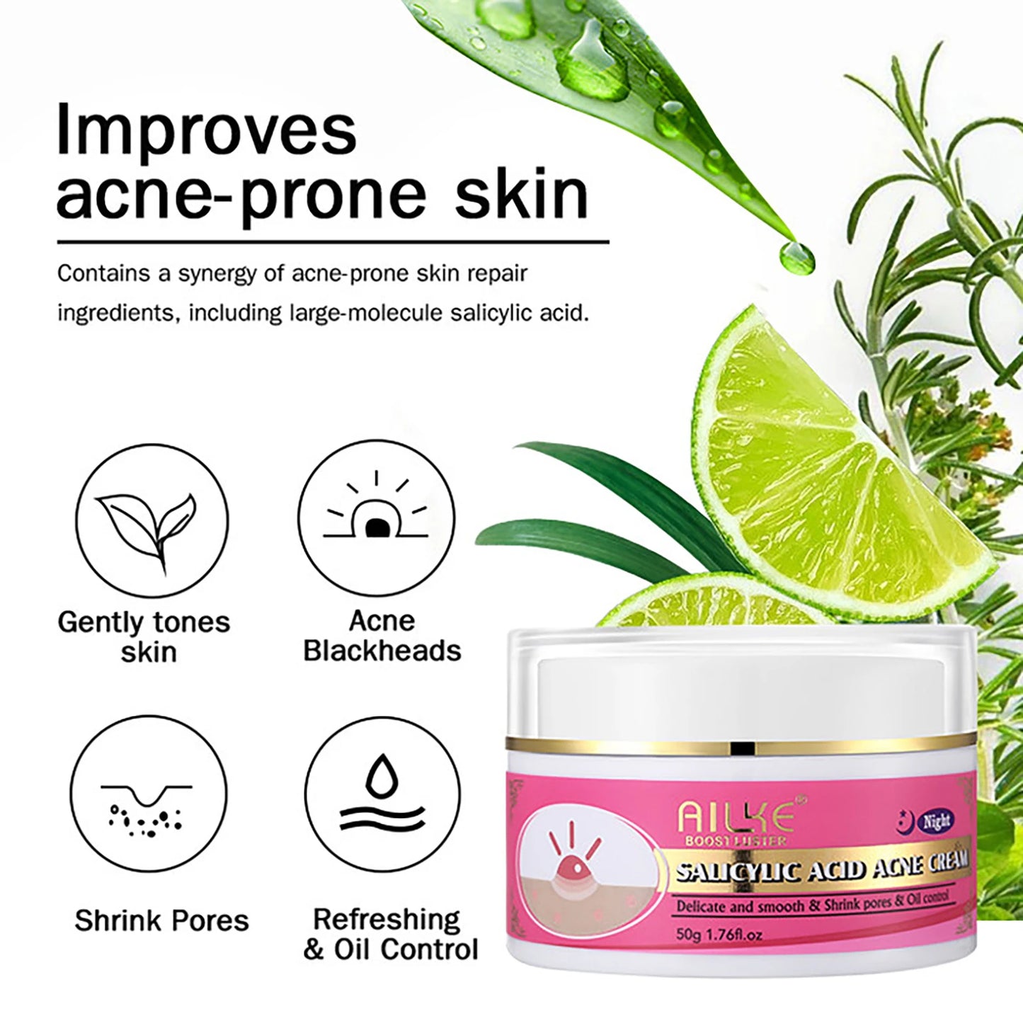 AILKE Skin Glowing Set With Niacinamide Moisturizing Brightening Cream