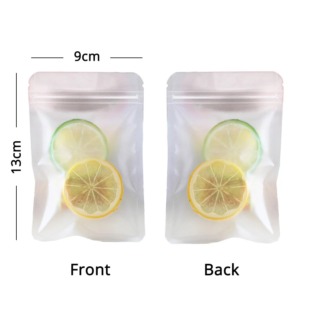 VoluPack Frosted Ziplock Mylar Storage Bags With Tear Notch