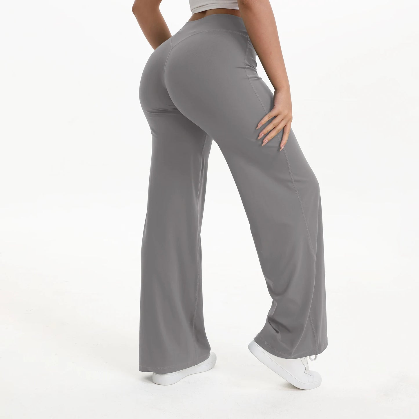 NCLAGEN SoftMotion Yoga Pants Women Mid Waist Straight Leg Bottoms