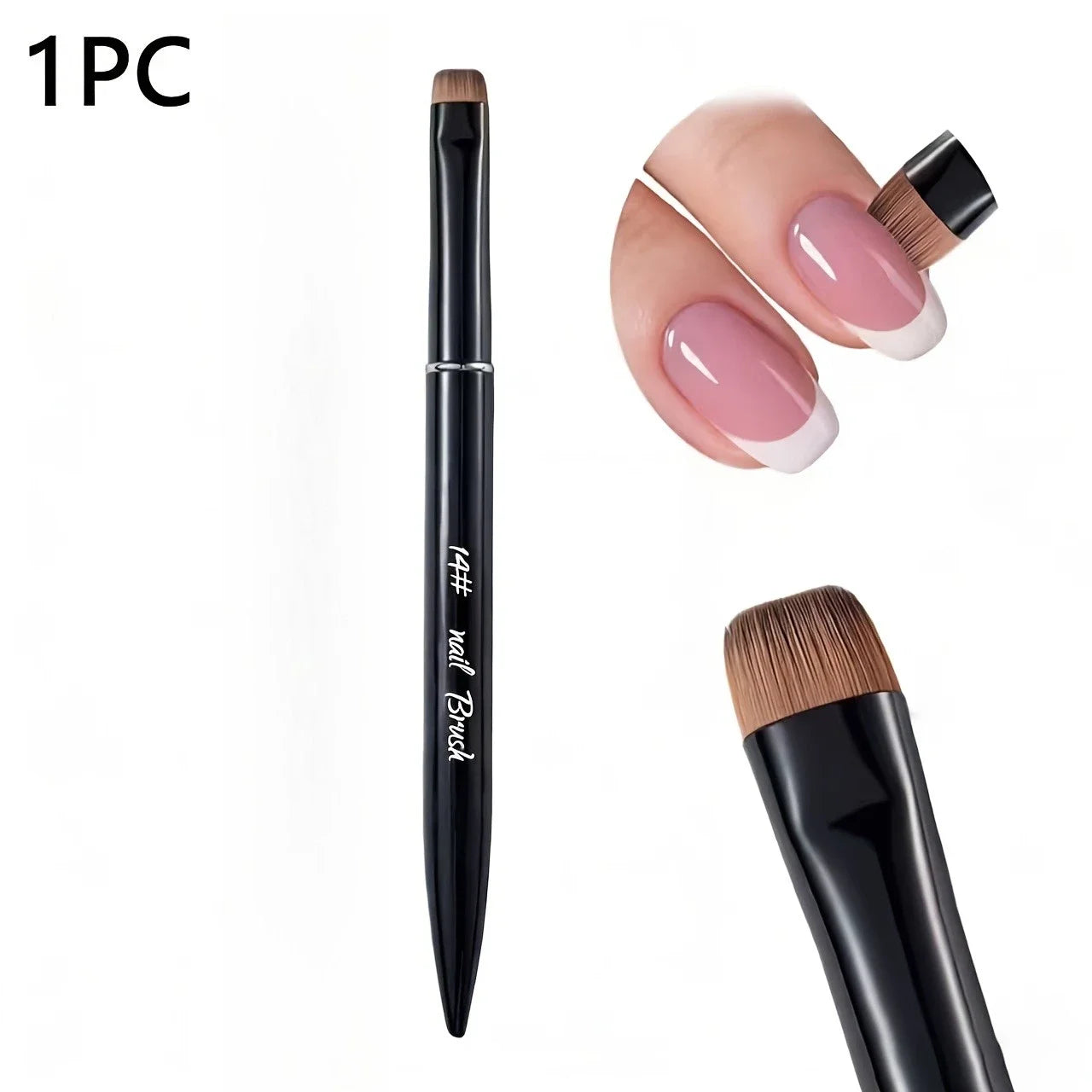 Multifunctional Metal French Nail Brush for Gel and Acrylic Cleaning