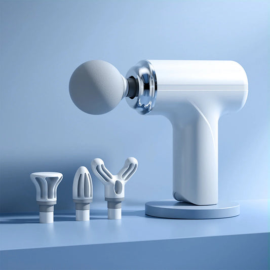 Portable Electric Fascia Massage Gun With Four Heads Six Speeds
