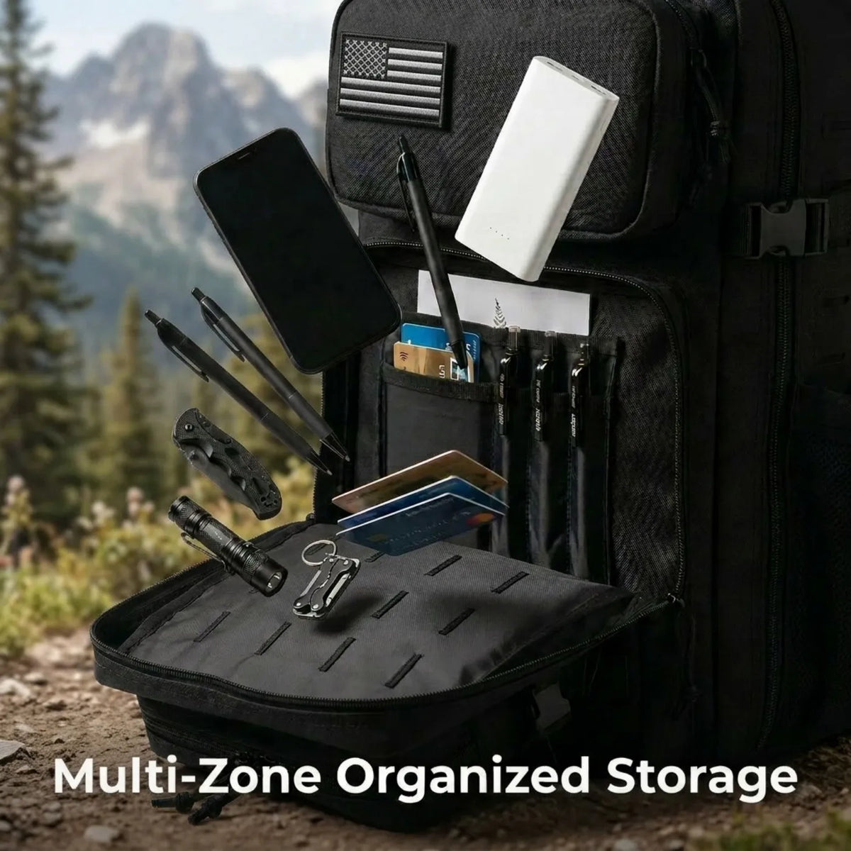 ReFire Gear Tactical Hunting Backpack With Dual Water Bottle Holders