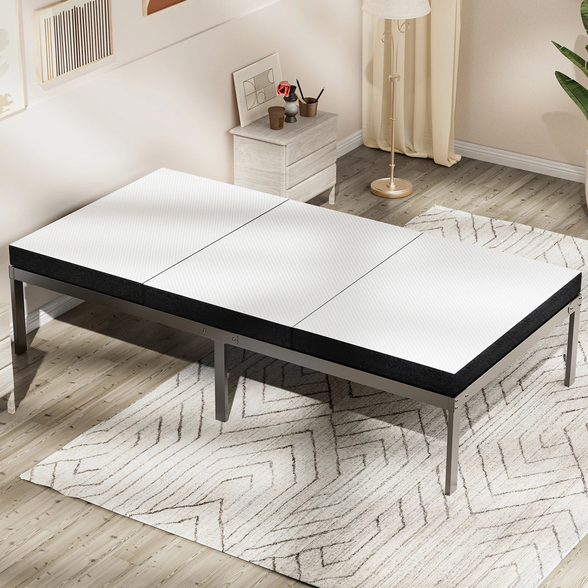 JHK Tri Fold Memory Foam Mattress With Washable Cover