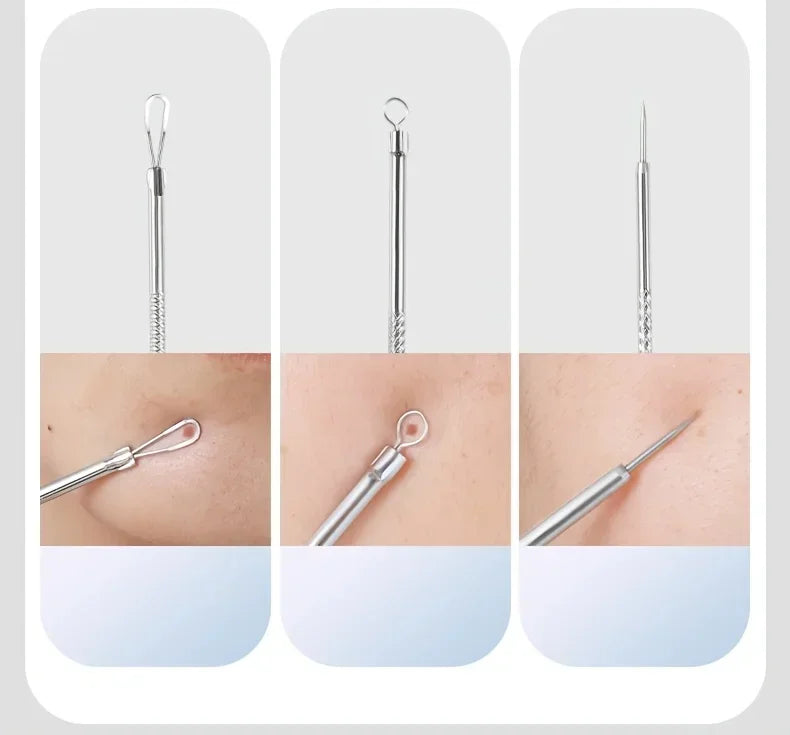 Stainless Steel Skin Care Tool Set Blackhead Pimple Removal Kit