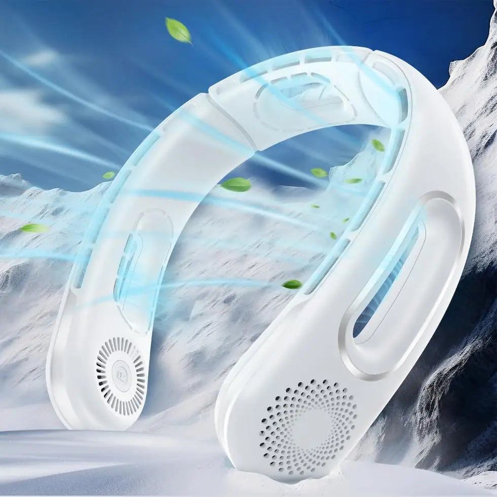 Portable Bladeless Neck Fan With 4 Speeds And Touch Control