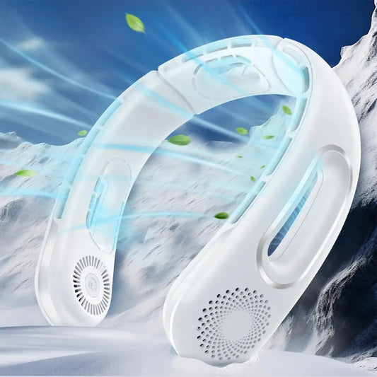 Portable Bladeless Neck Fan With 4 Speeds And Touch Control