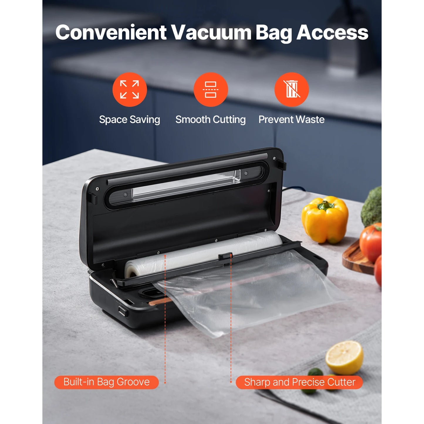 SucceBuy Electric Vacuum Sealer Machine For Kitchen Food Preservation
