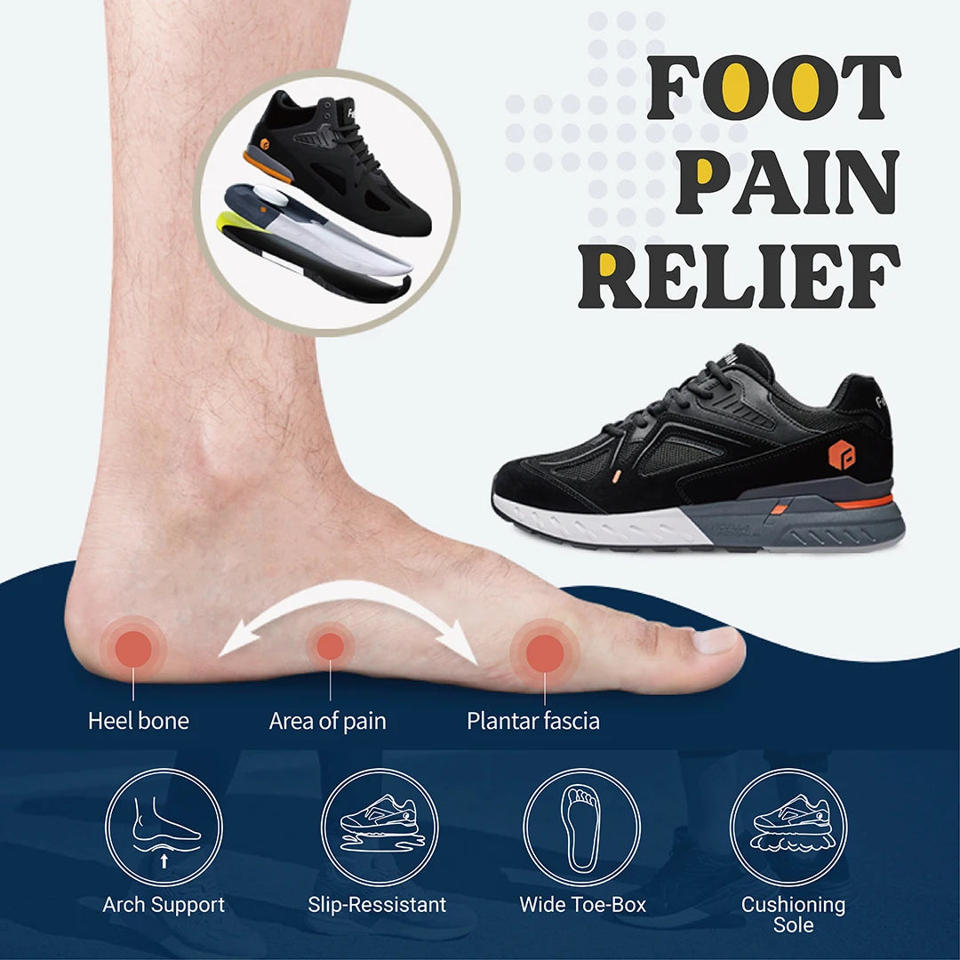 FitVille Men's Walking Shoes Lightweight Arch Support Breathable Cushioning