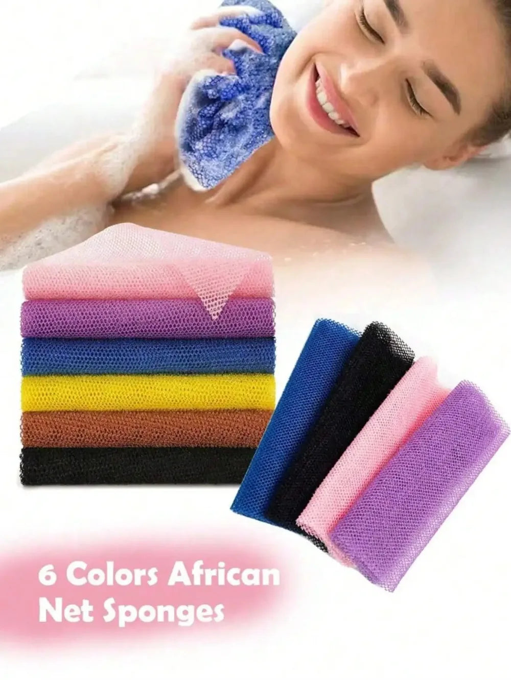 African Net Loofah Exfoliating Bath Brush Body Scrubber