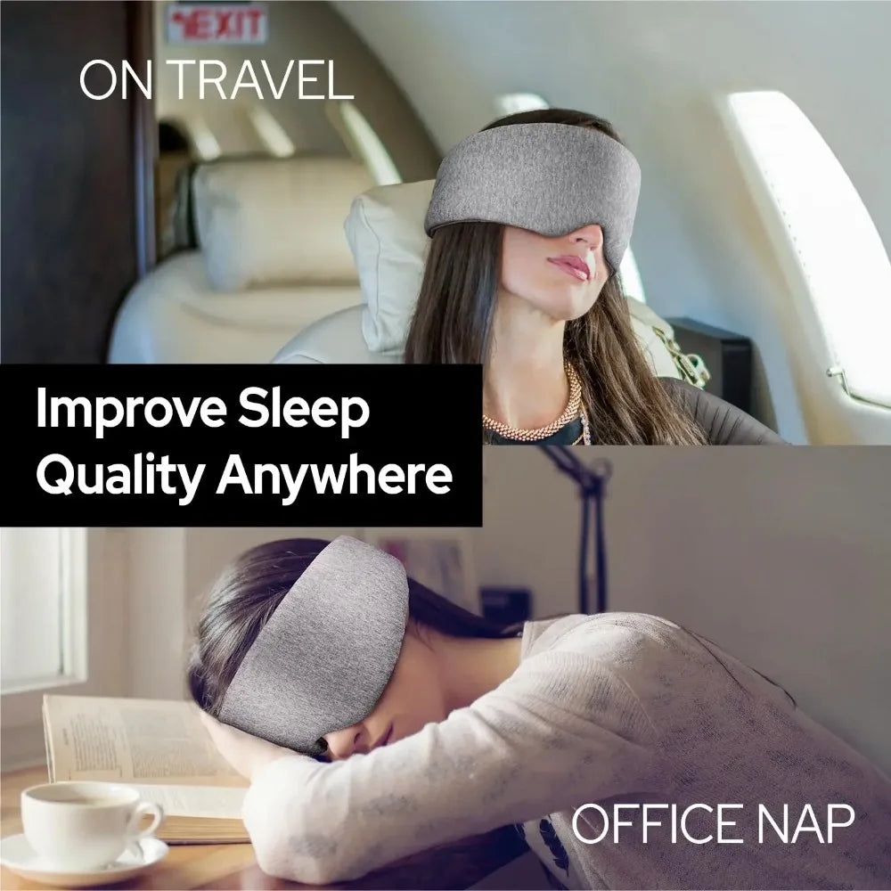 Adjustable Light Blocking Eye Mask For Comfortable Sleep And Travel