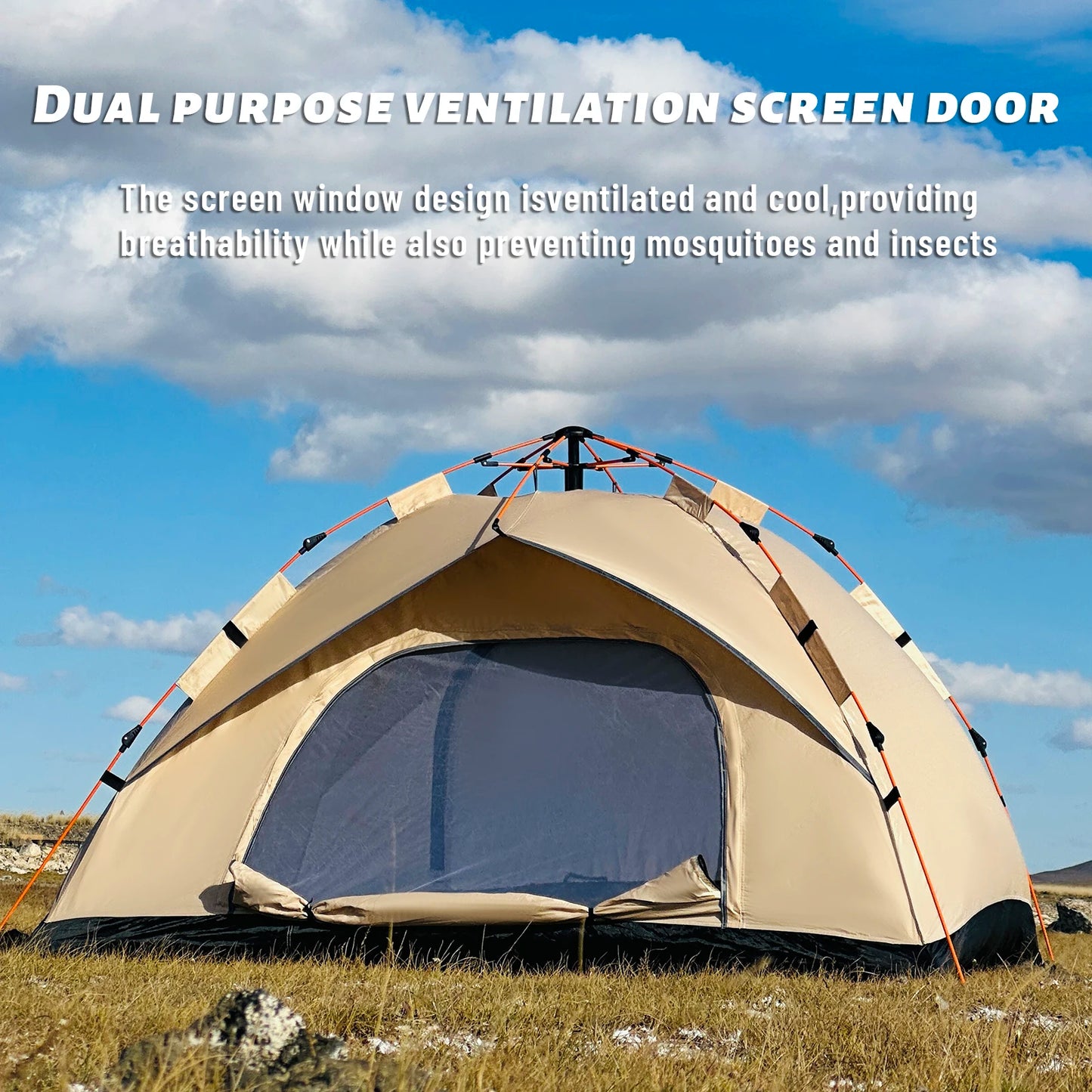 Pakicetus Automatic Pop Up Camping Tent Portable Windproof Shelter