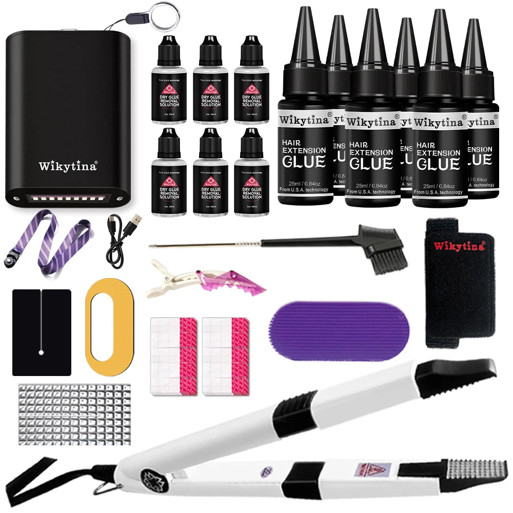 Wikytina Hair Extension Curing Machine With Uv And V Light Tools