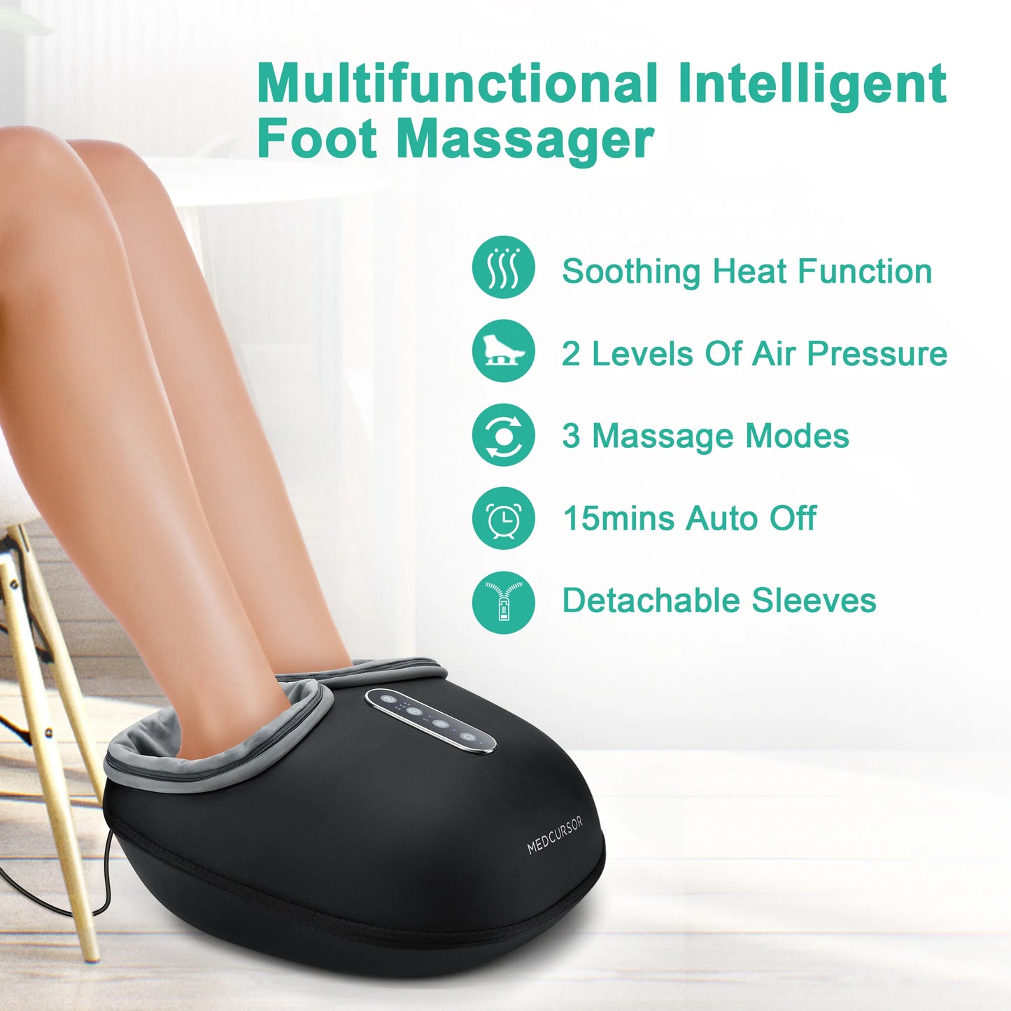 Medcursor Shiatsu Foot Massager With Heat Pain Relief