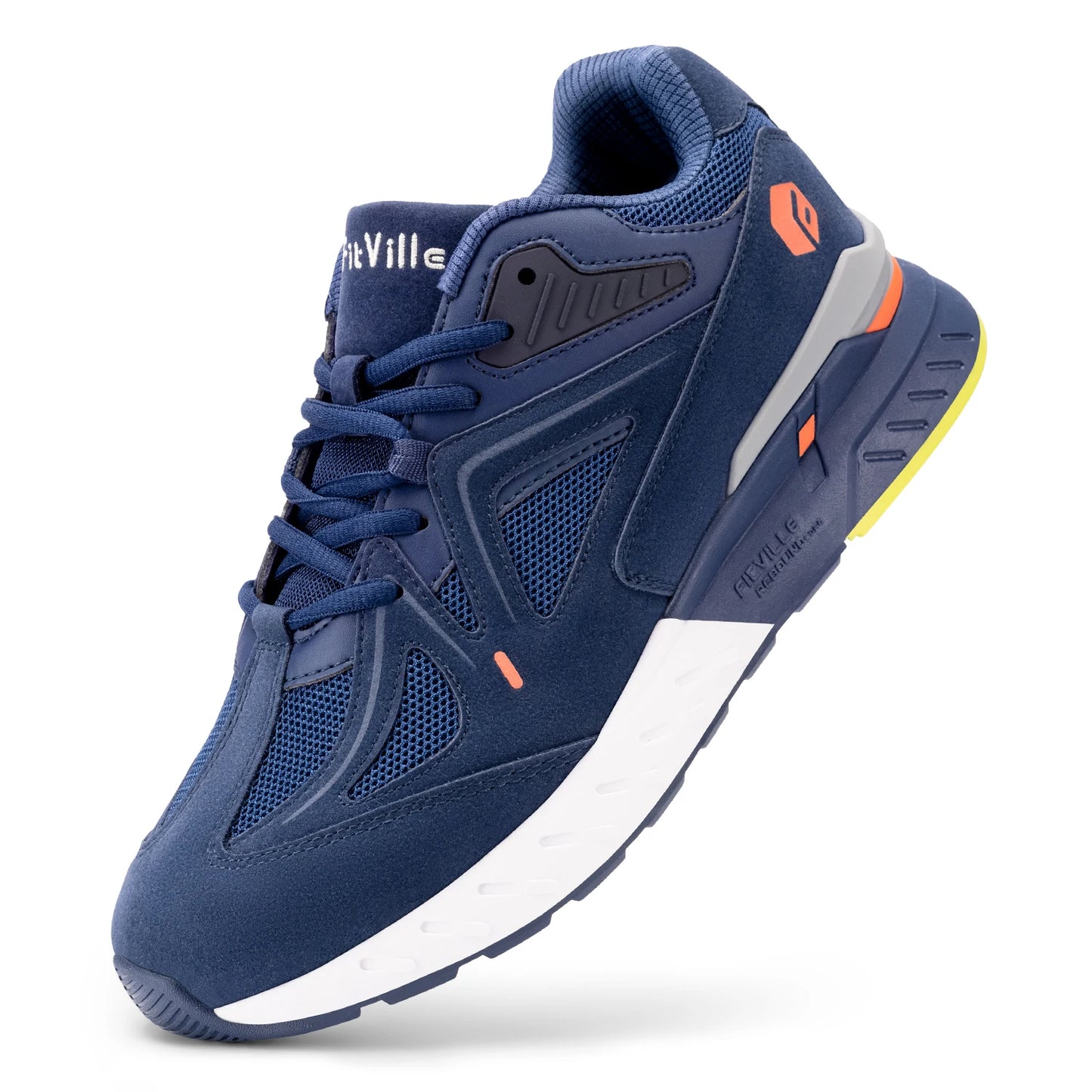 FitVille Men's Walking Shoes Lightweight Arch Support Breathable Cushioning