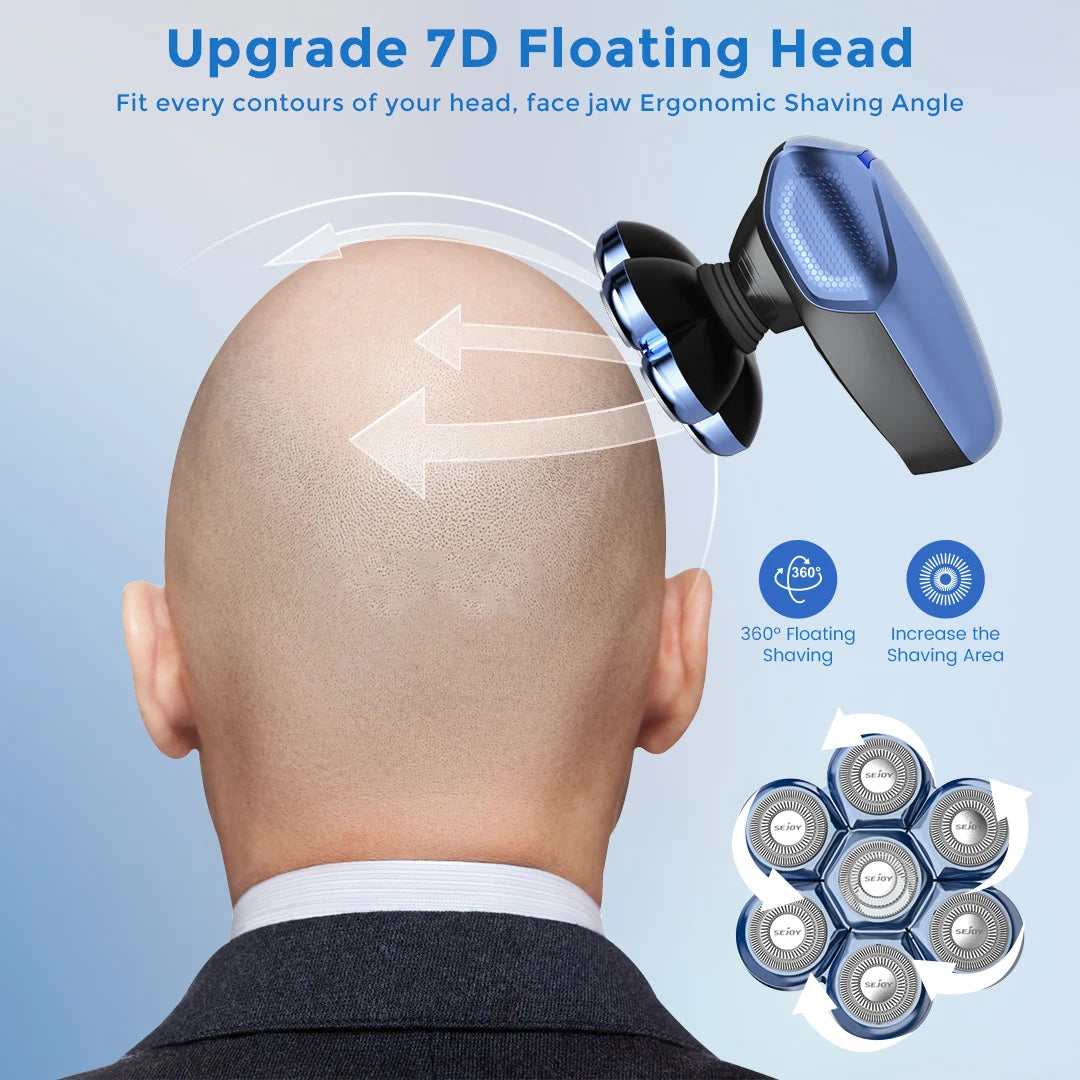Sejoy 6-In-1 7D Head Shaver Nose Hair Trimmer Waterproof Kit