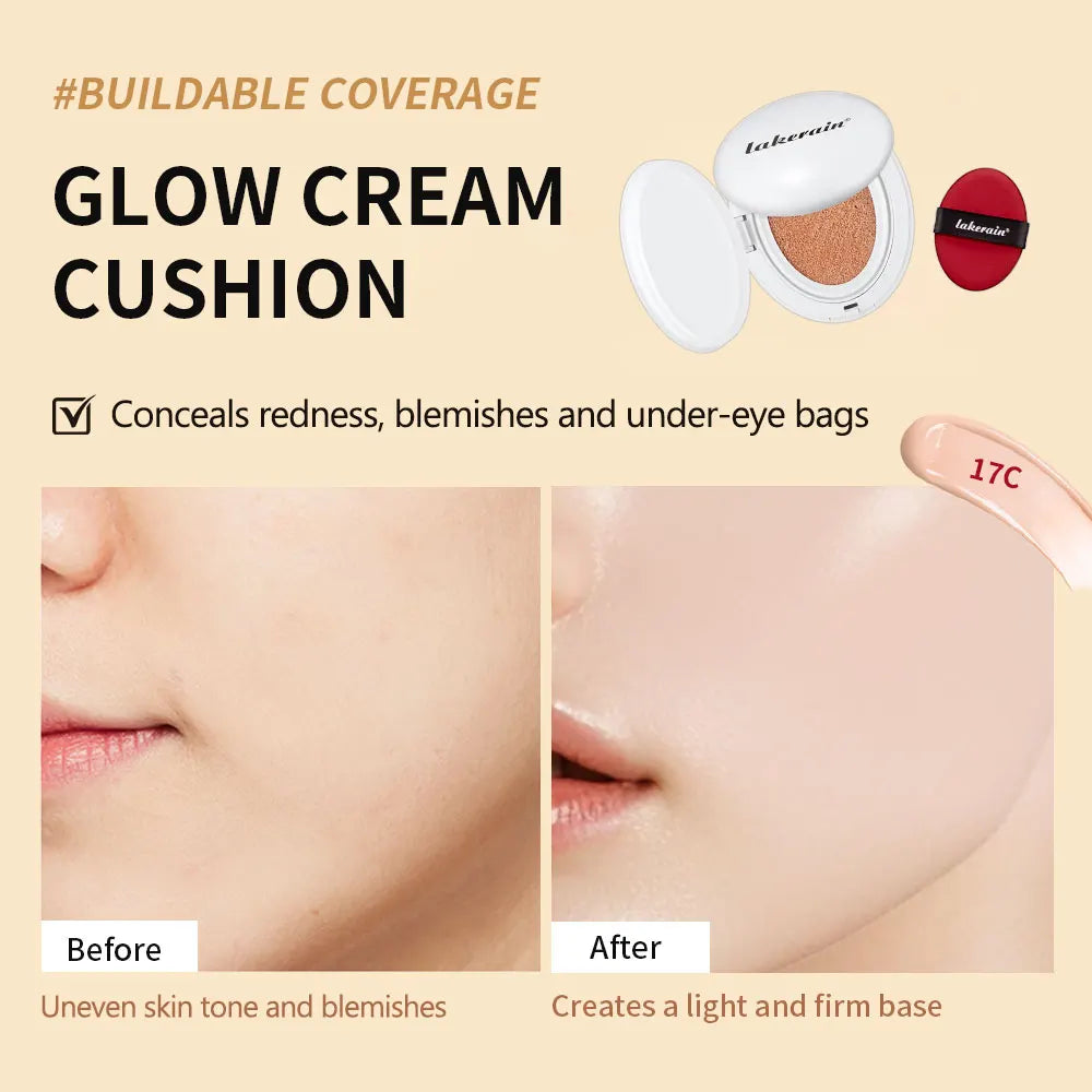 Ibcccndc Dewy Glow Cream Cushion Foundation Hydrating Long Lasting