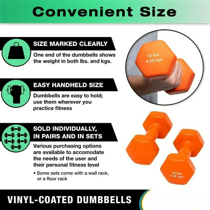 Professional Vinyl Coated Cast Iron Dumbbell For Strength Training