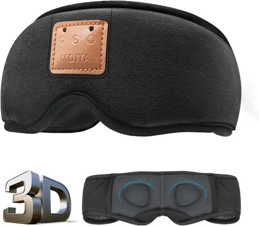 3D Sleeping Eye Mask With Built-In Speakers And Bluetooth Headphones