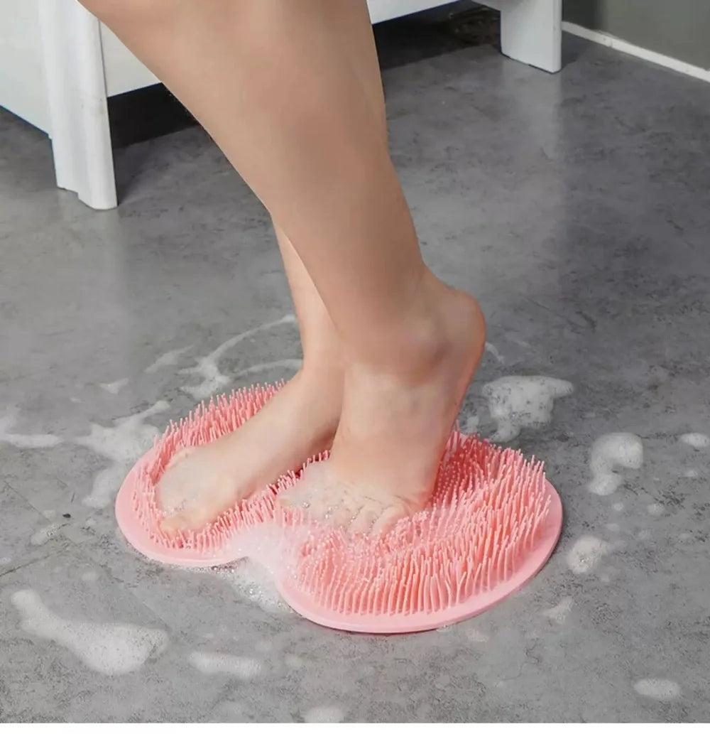 Shower Foot Scrubber Pad With Suction Cups For Exfoliation