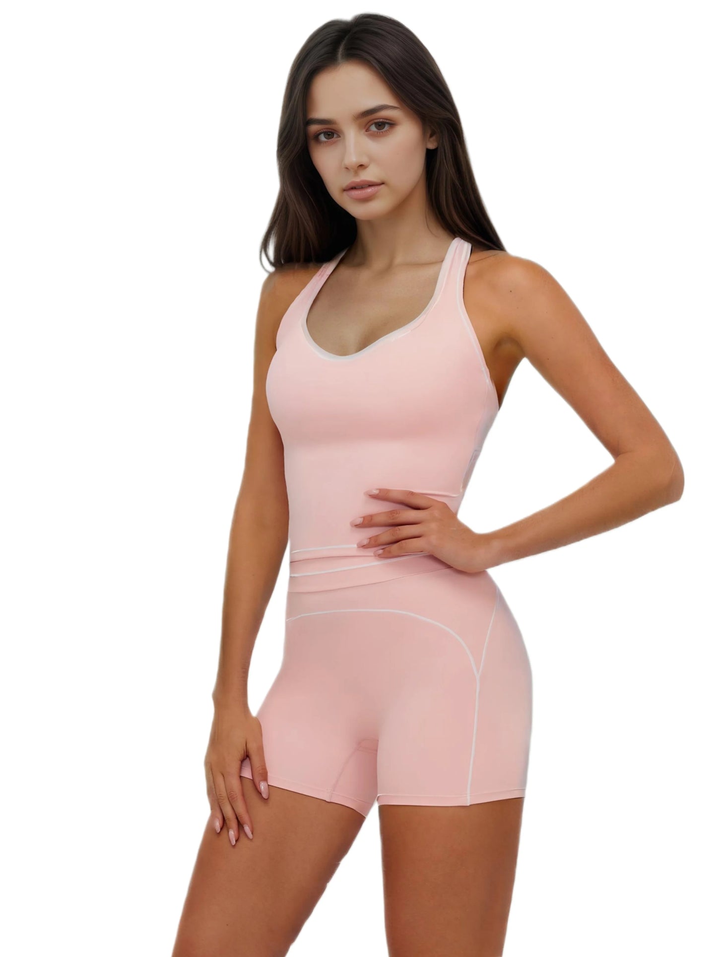 Airila 2 Piece Yoga Set With Racing Vest And Shorts