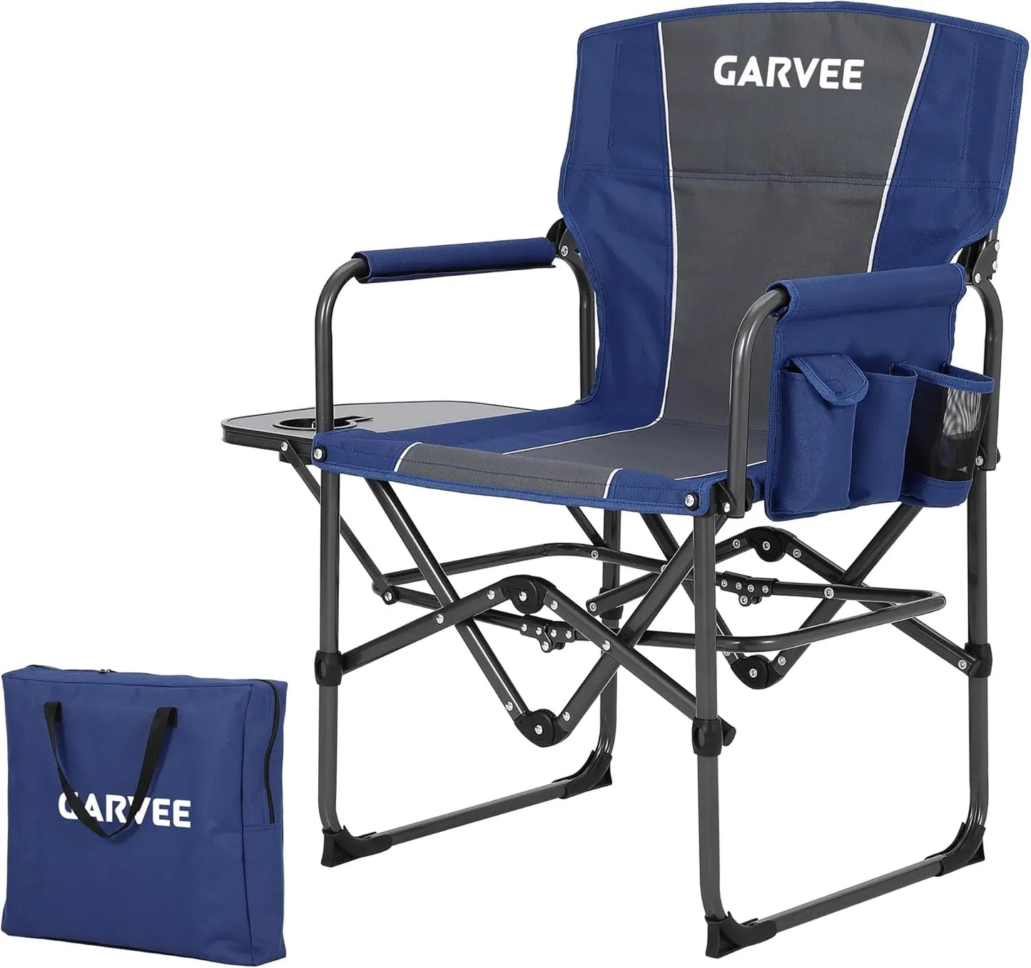 HiMISS Folding Directors Chair With Cup Holder For Outdoor Camping Leisure