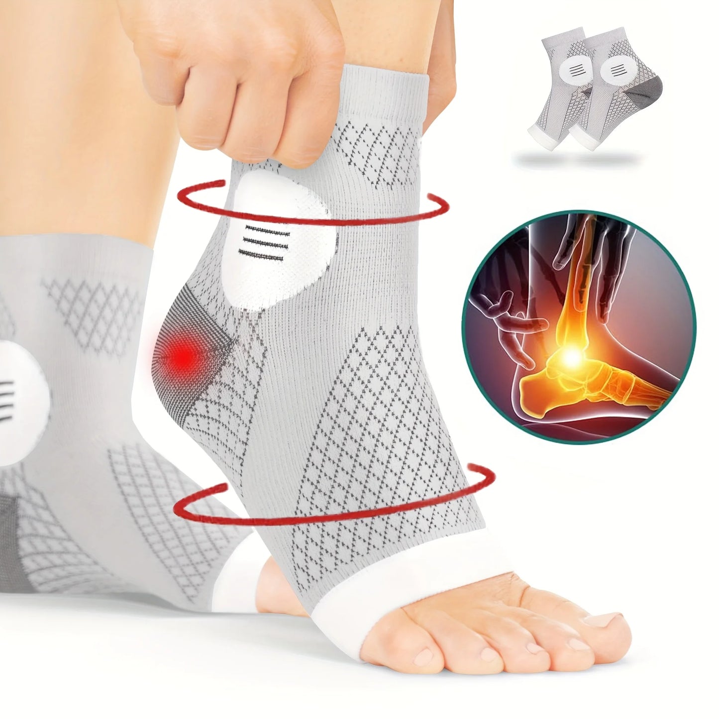 Compression Socks Open Toe Neuropathy Foot Sleeves With Arch Support