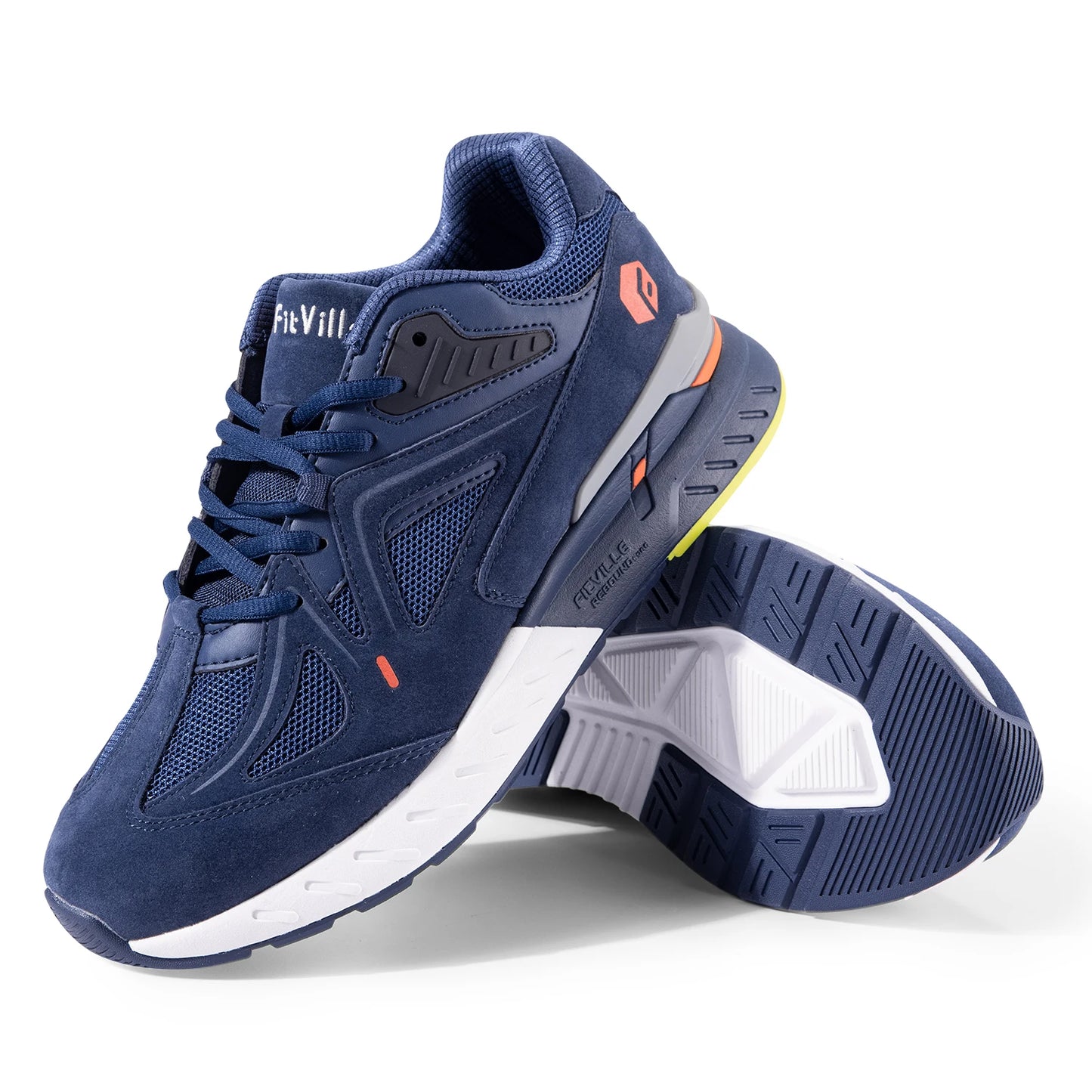 FitVille Men's Walking Shoes Lightweight Arch Support Breathable Cushioning