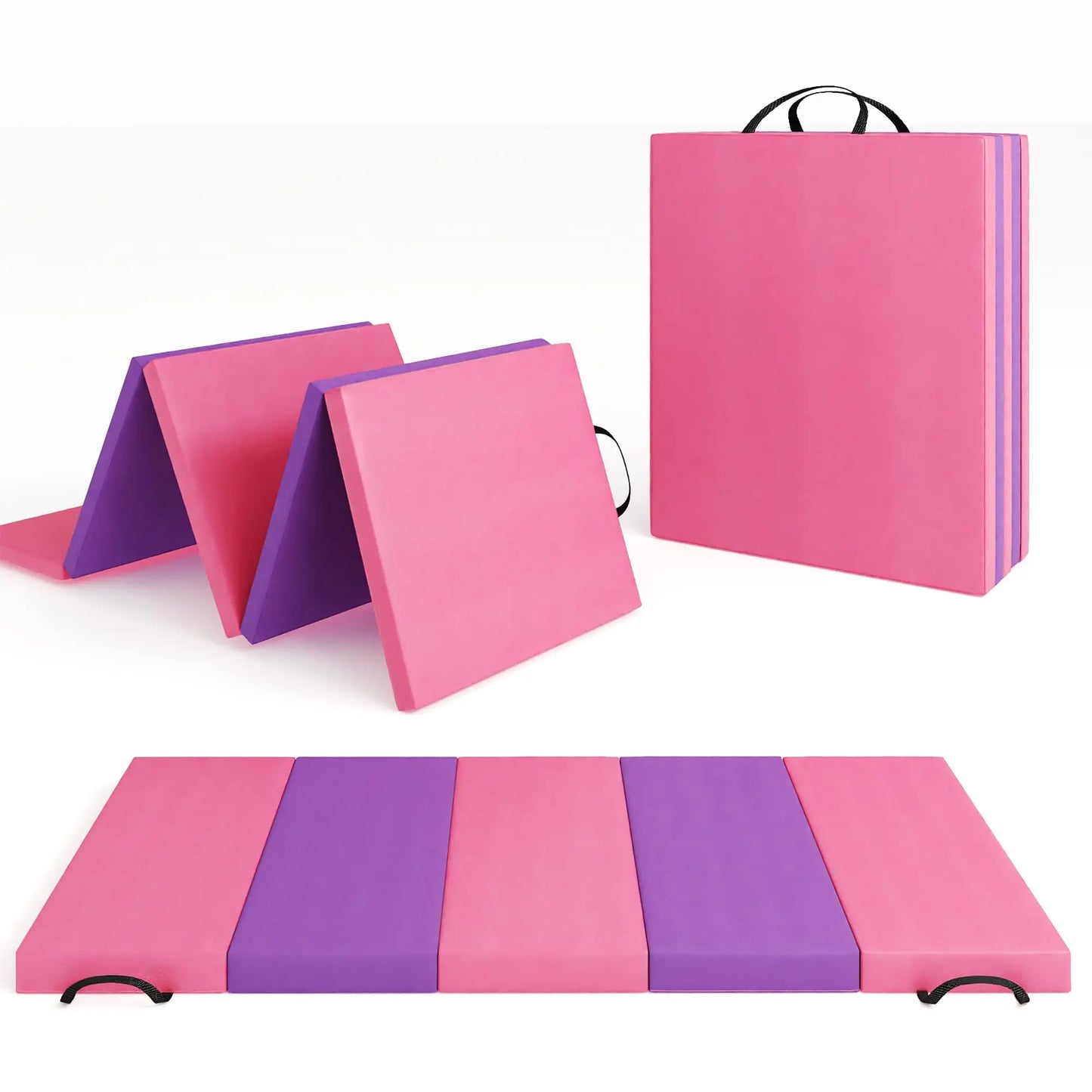 HiMISS Folding Gymnastics Mat Portable Floor Pad For Yoga Pilates
