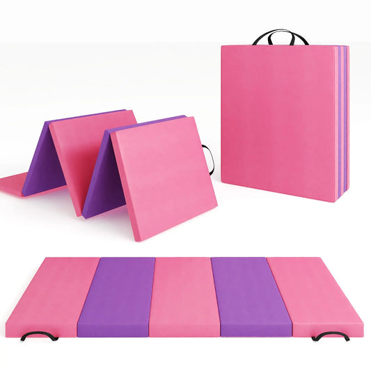 HiMISS Folding Gymnastics Mat Portable Floor Pad For Yoga Pilates