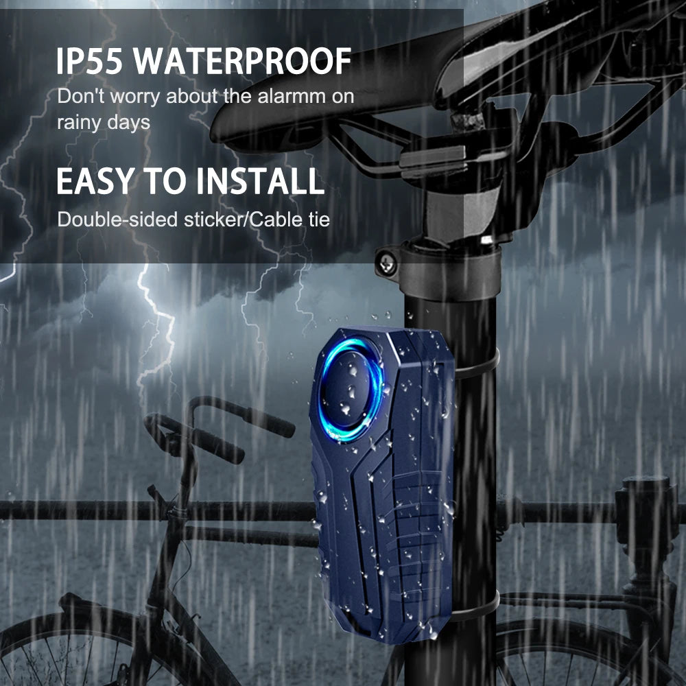 Wsdcam 113Db Wireless Bike Anti Theft Alarm With Vibration Sensor