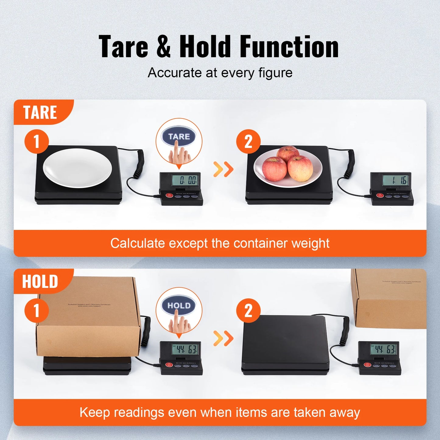 SucceBuy Digital Postal Shipping Scale With Timer And Foldable LCD