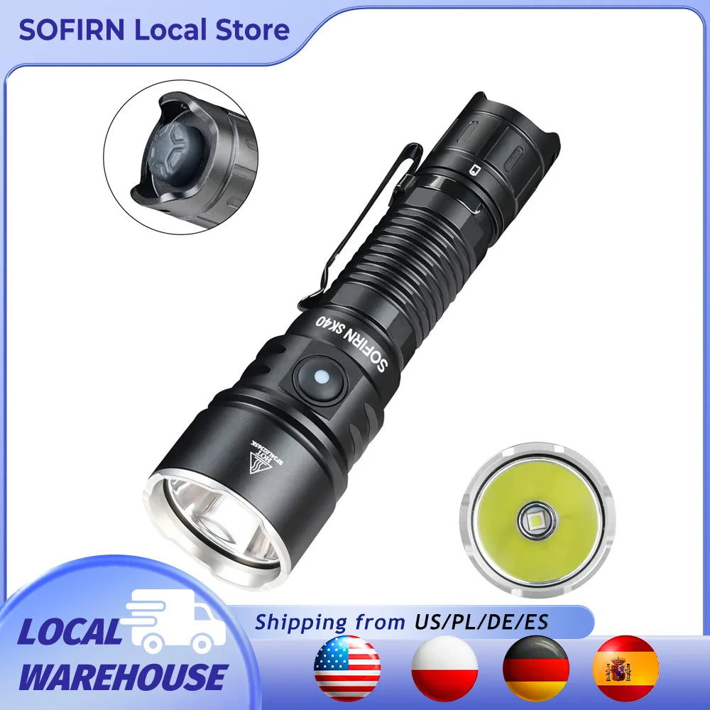 Sofirn 3200lm Tactical Flashlight With Spotlight