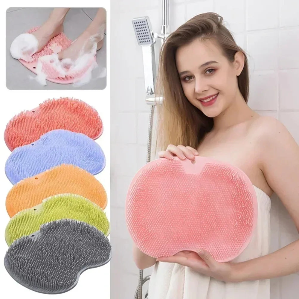 Shower Foot Scrubber Pad With Suction Cups For Exfoliation