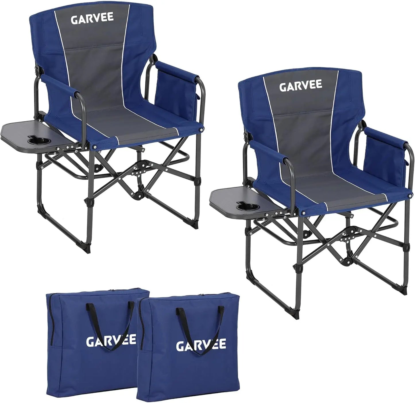 HiMISS Folding Directors Chair With Cup Holder For Outdoor Camping Leisure