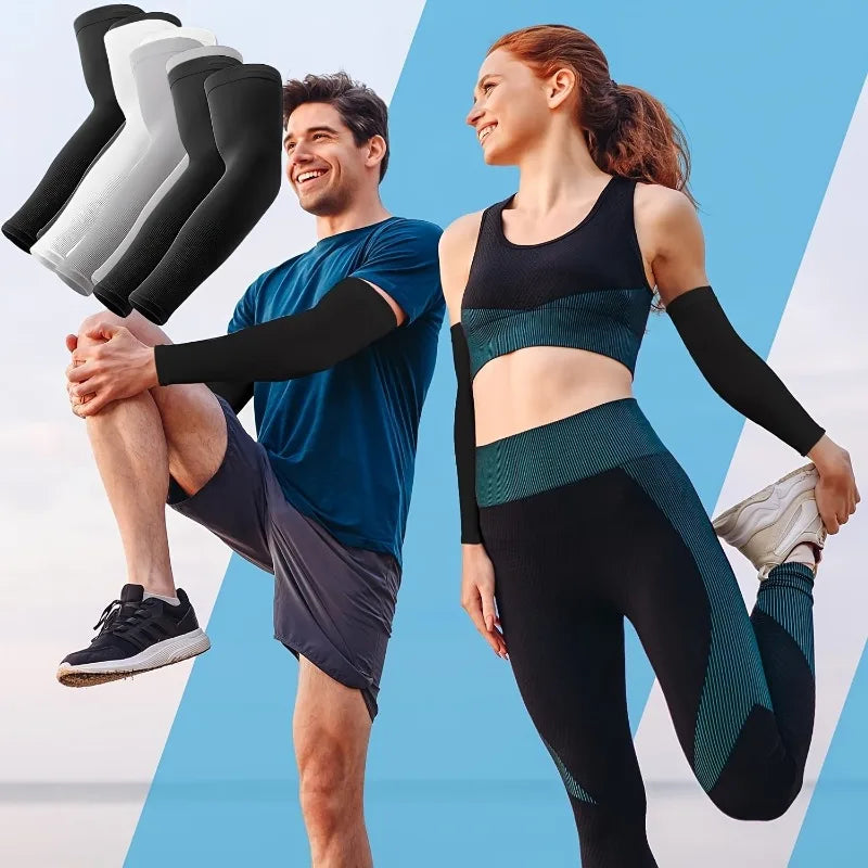 Unisex Cooling UV Protection Arm Sleeves For Running And Cycling