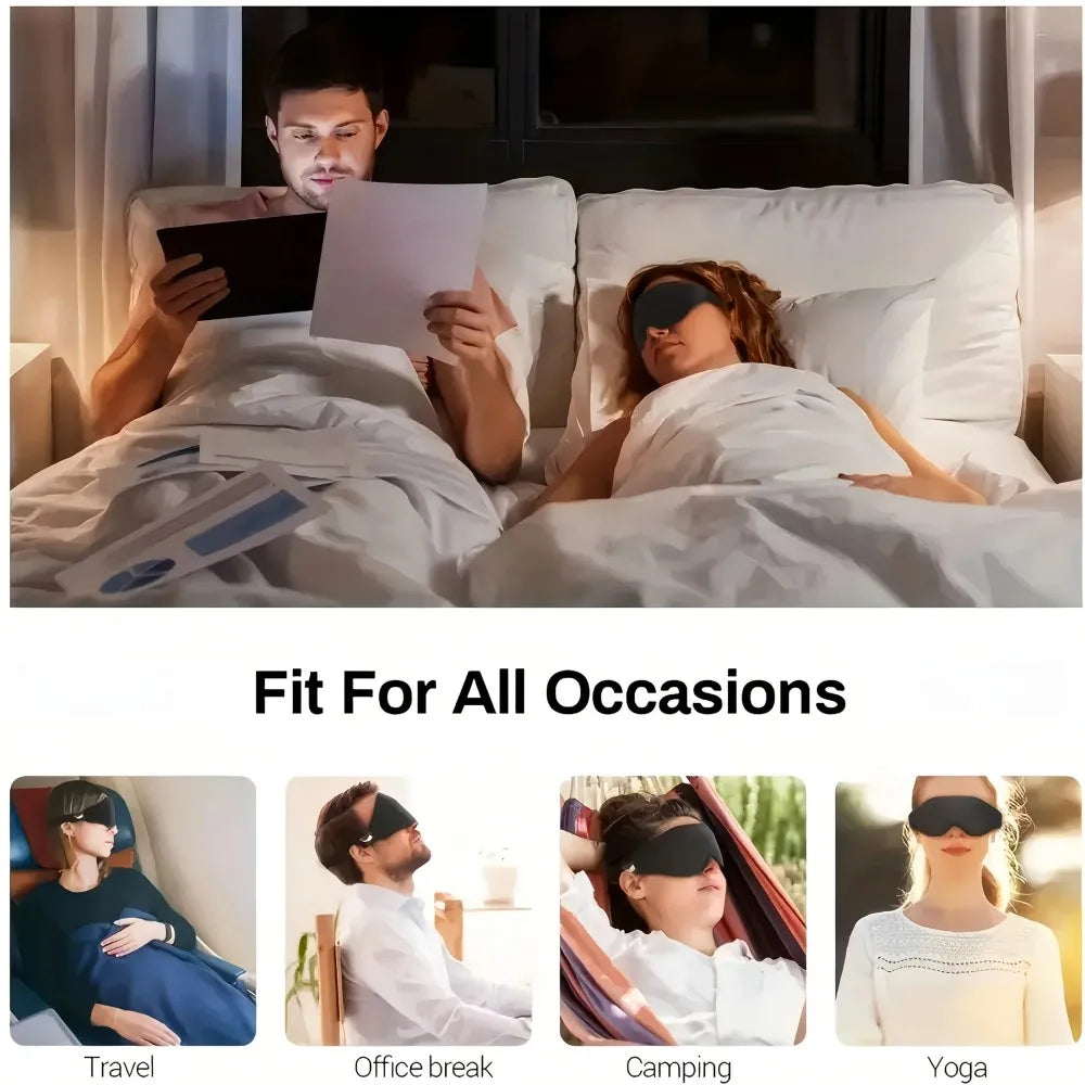 Premium 3D Memory Foam Sleep Eye Mask With Adjustable Straps